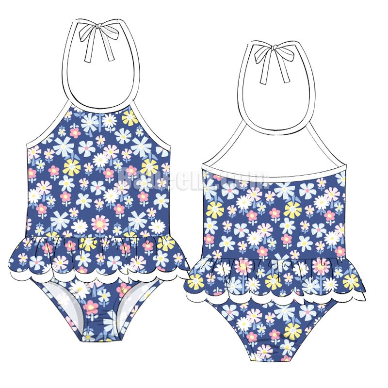 Nice floral swimwear for girl - SW 446